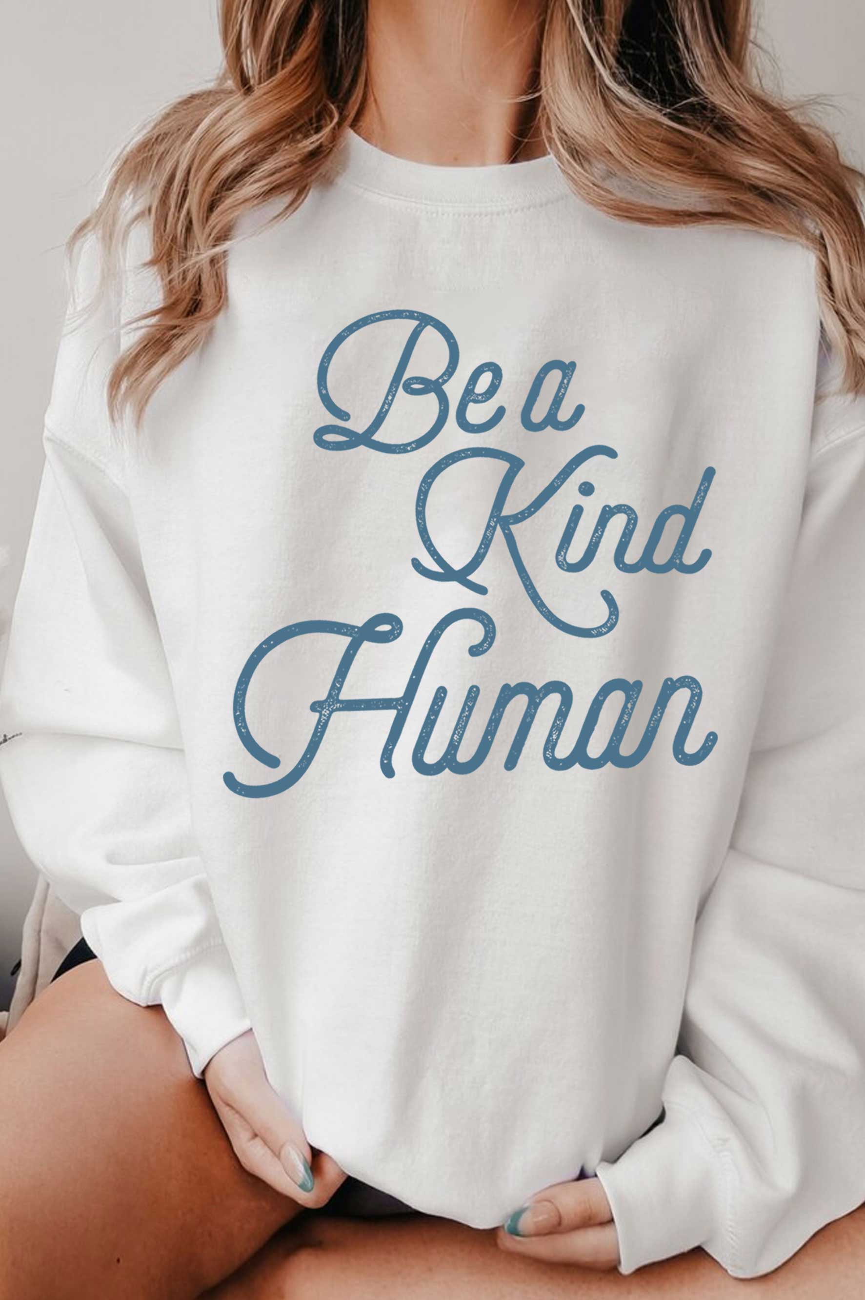 Be A Kind Human Graphic Brushed - Adult & Kids T-Shirts, Sweatshirts & Hoodies apparel design preview 1