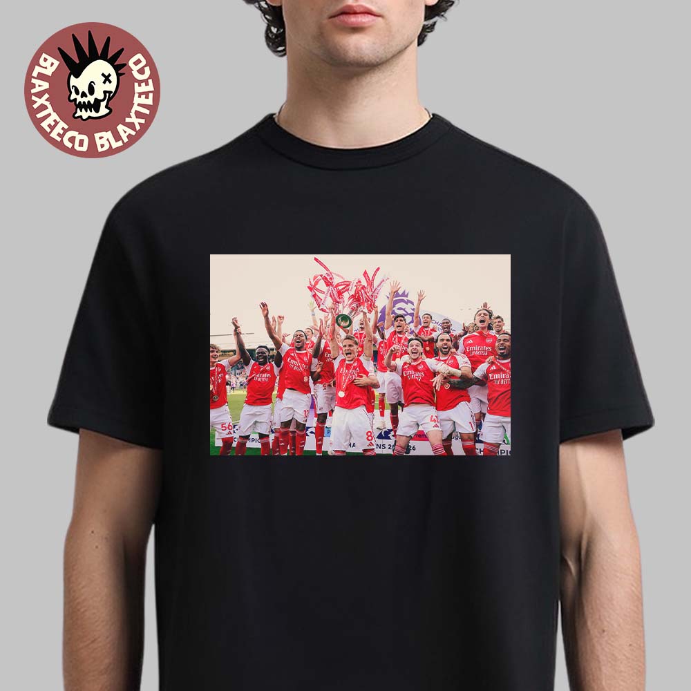 Arsenal 2025 2026 Premier League Champions Lifting - Adult & Kids T-Shirts, Sweatshirts & Hoodies apparel design preview 1
