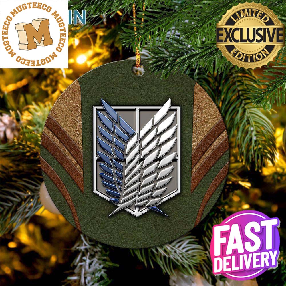 Attack On Titans Green Logo Ceramic Christmas Tree - Adult & Kids T-Shirts, Sweatshirts & Hoodies apparel design preview 1