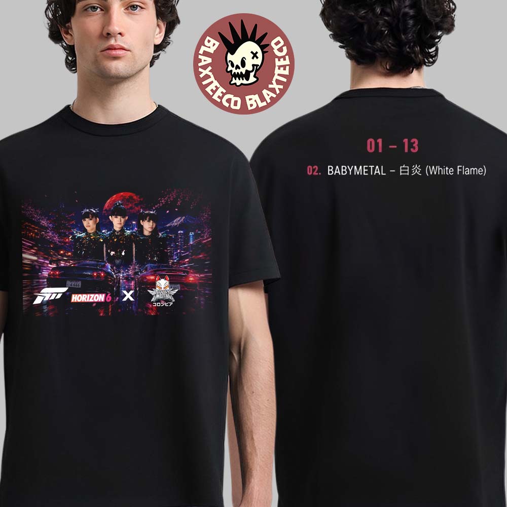 Babymetal x Forza Horizon 6 White Flame Tracklist Two - Adult & Kids T-Shirts, Sweatshirts & Hoodies apparel design preview 1