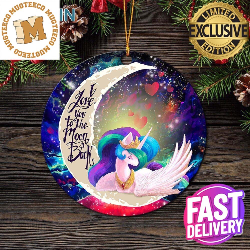 Beauty Unicorn Love You To The Moon And Back Galaxy - Adult & Kids T-Shirts, Sweatshirts & Hoodies apparel design preview 1