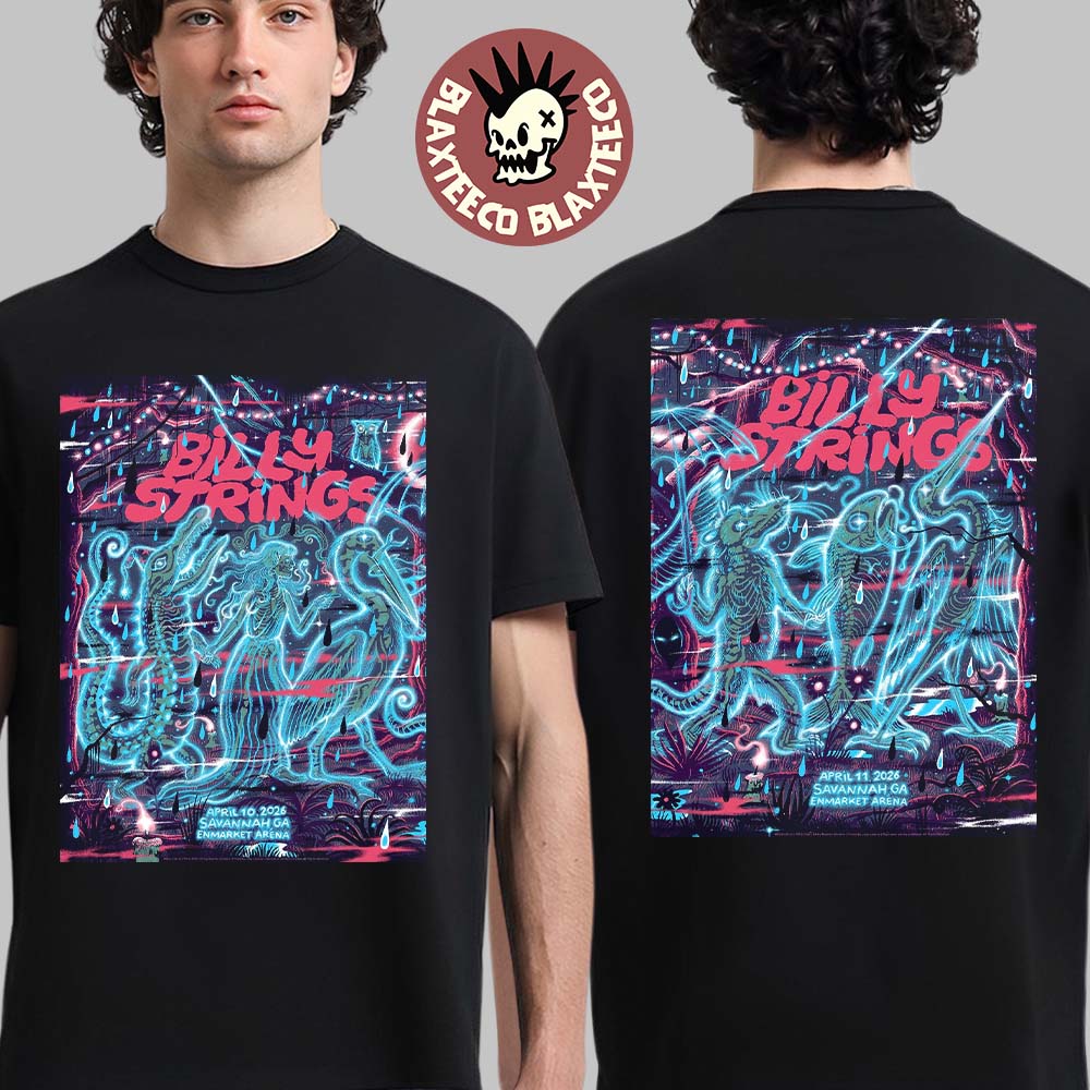 Billy Strings Savannah Georgia 2026 Night 1 And 2 - Adult & Kids T-Shirts, Sweatshirts & Hoodies apparel design preview 1