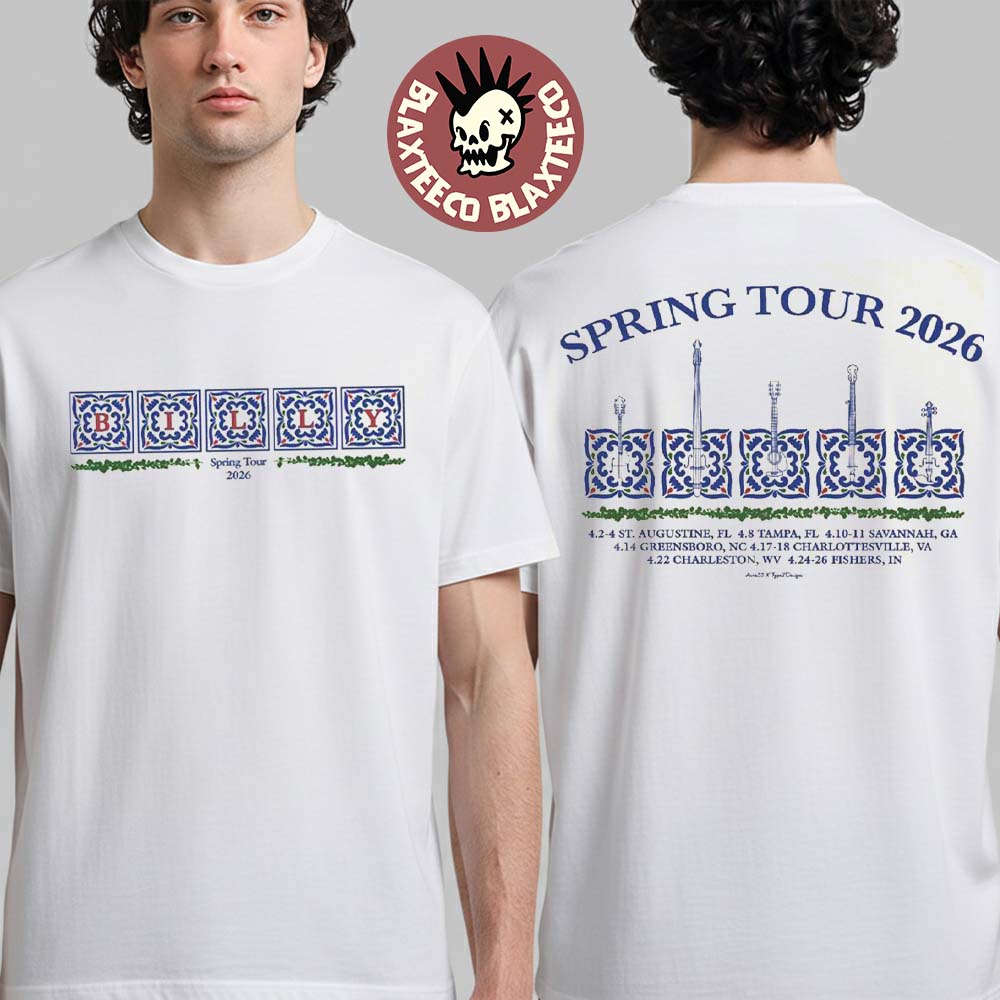 Billy Strings Spring Tour 2026 North America Merch - Adult & Kids T-Shirts, Sweatshirts & Hoodies apparel design preview 1