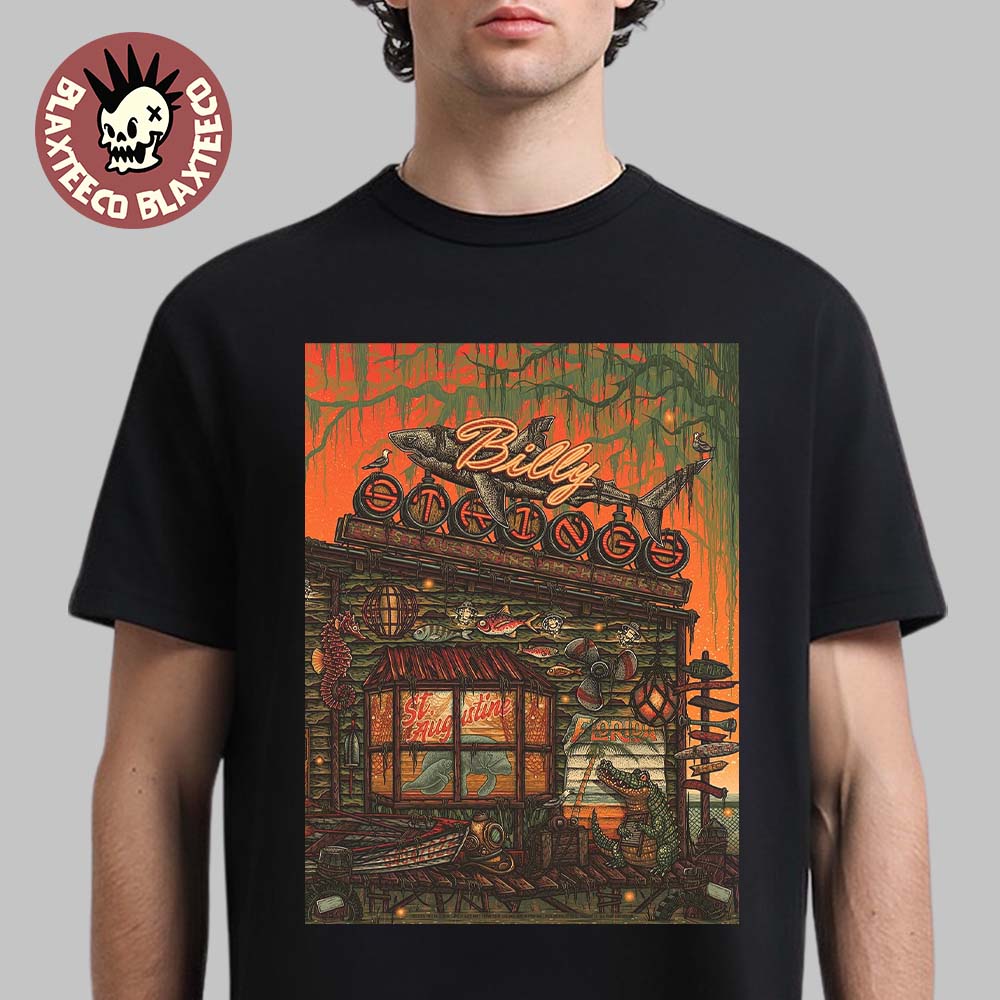 Billy Strings St. Augustine Florida 2026 Night 3 Gig - Adult & Kids T-Shirts, Sweatshirts & Hoodies apparel design preview 1