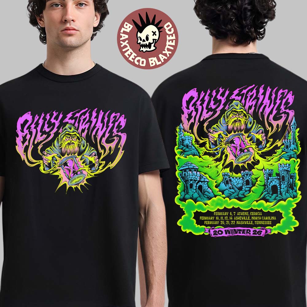 Billy Strings Winter 2026 Tour Merch The Wizard Art - Adult & Kids T-Shirts, Sweatshirts & Hoodies apparel design preview 1