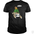 Funny Snail Ridding Turtle Sloth - Adult & Kids T-Shirts, Sweatshirts & Hoodies apparel design preview 1