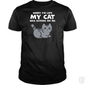 Sorry I'm Late My Cat Was Sitting On Me - Adult & Kids T-Shirts, Sweatshirts & Hoodies apparel design preview 1