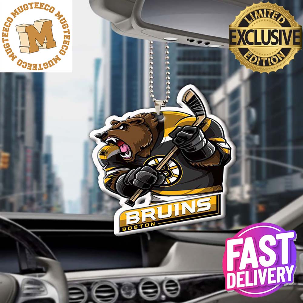 Boston Bruins NHL Mascot Christmas Car Decorations - Adult & Kids T-Shirts, Sweatshirts & Hoodies apparel design preview 1