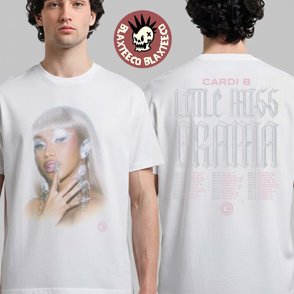 Cardi B Little Miss Drama 2026 North America Tour - Adult & Kids T-Shirts, Sweatshirts & Hoodies apparel design preview 1