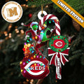 Cincinnati Reds MLB Grinch Candy Cane Personalized - Adult & Kids T-Shirts, Sweatshirts & Hoodies apparel design preview 1