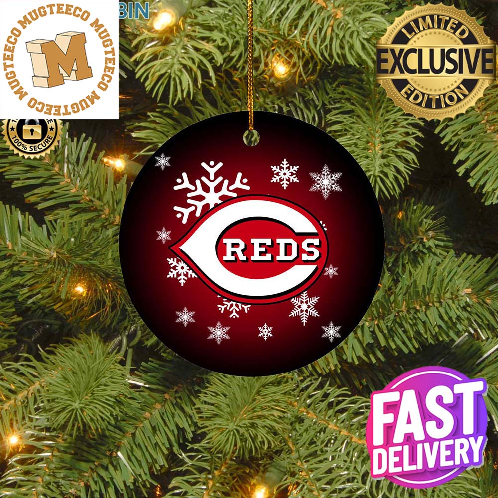 Cincinnati Reds MLB Xmas Gifts For Fan Christmas Tree - Adult & Kids T-Shirts, Sweatshirts & Hoodies apparel design preview 1