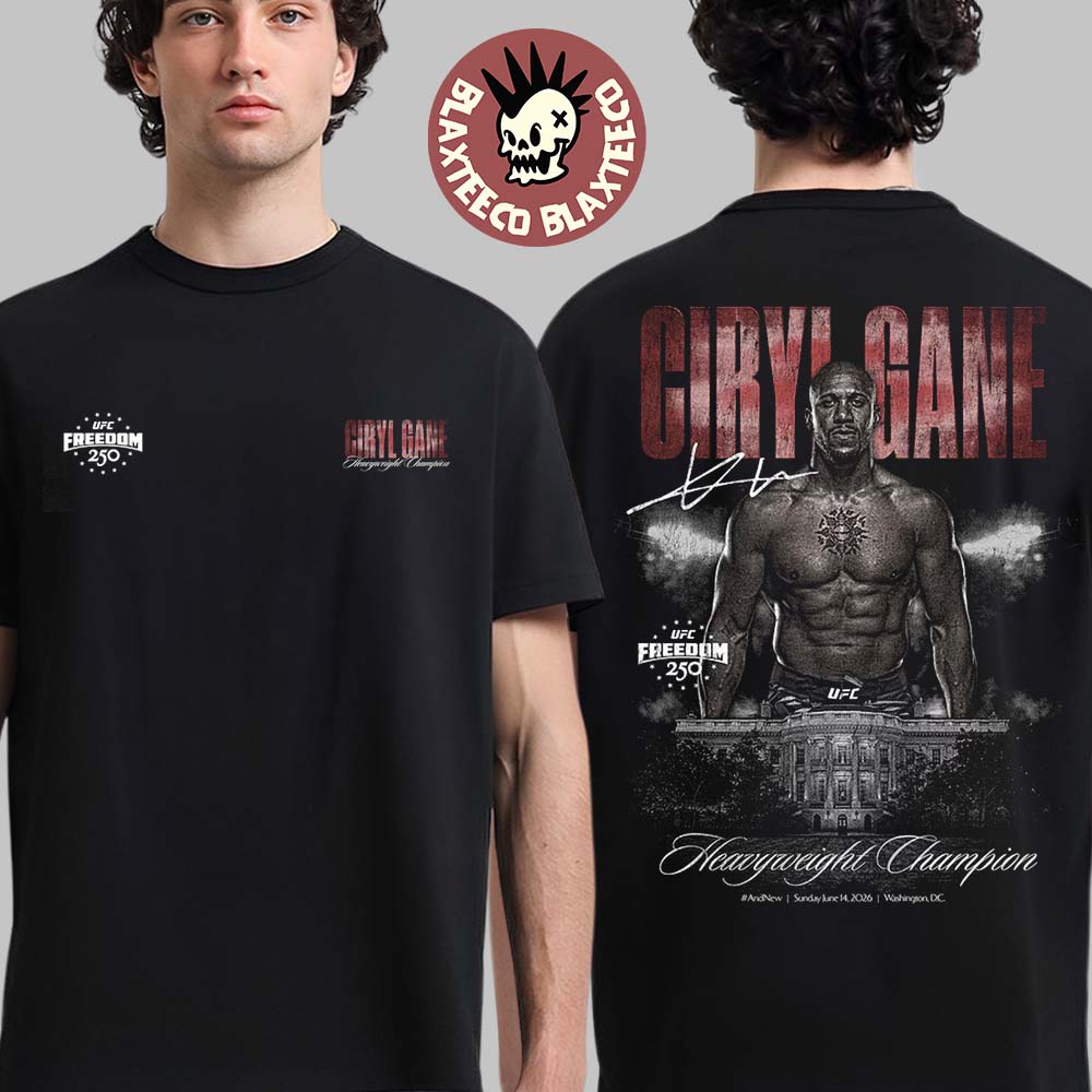 Ciryl Gane UFC Freedom 250 And New Men's Heavyweight - Adult & Kids T-Shirts, Sweatshirts & Hoodies apparel design preview 1