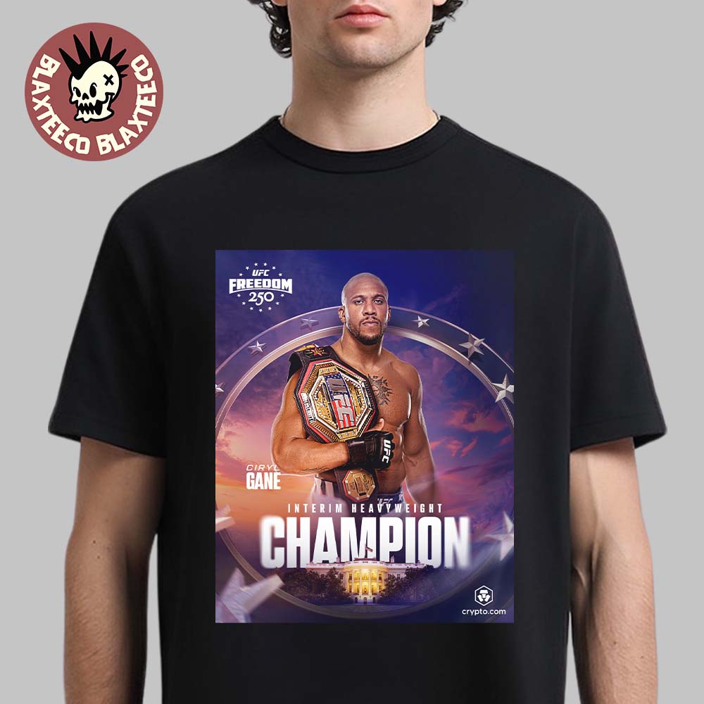 Ciryl Gane UFC Freedom 250 Interim Heavyweight - Adult & Kids T-Shirts, Sweatshirts & Hoodies apparel design preview 1