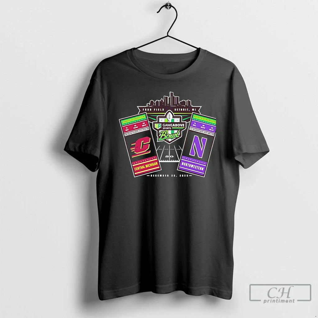 Classic 2025 Gameabove Sports Bowl Central Michigan - Adult & Kids T-Shirts, Sweatshirts & Hoodies apparel design preview 1