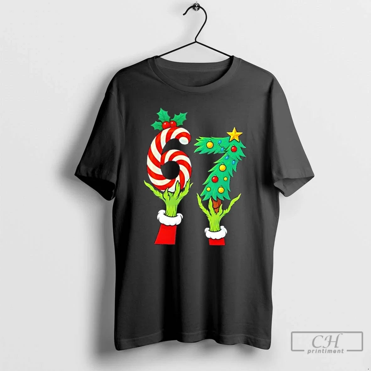 Classic 67 Christmas 6 7 Meme Hands Holiday Gen Alpha - Adult & Kids T-Shirts, Sweatshirts & Hoodies apparel design preview 1