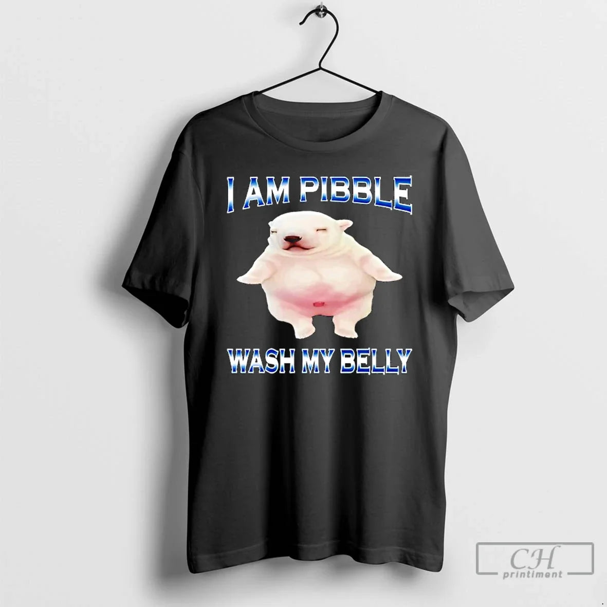 Classic Am Pibble Wash My Belly Funny Dog Clean Meme - Adult & Kids T-Shirts, Sweatshirts & Hoodies apparel design preview 1