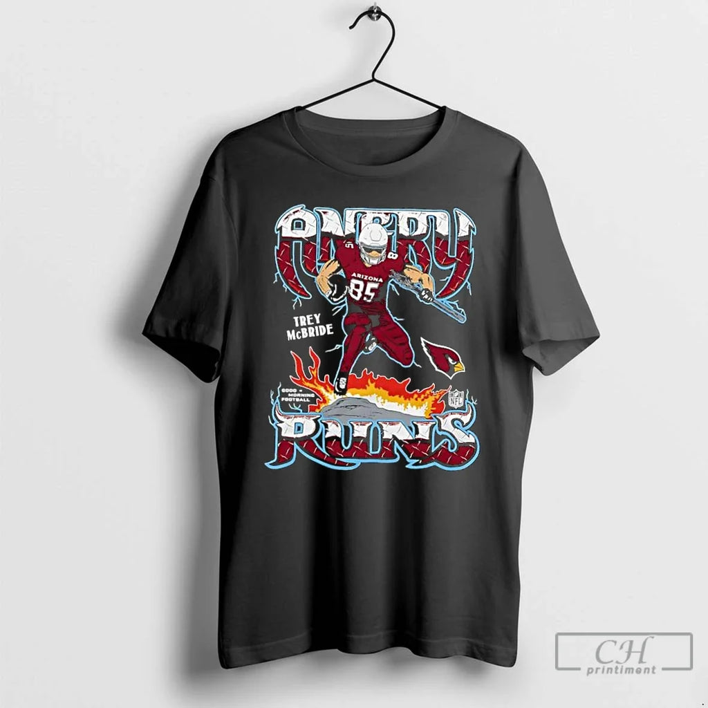 Classic Arizona Cardinals Trey Mcbride Angry Runs - Adult & Kids T-Shirts, Sweatshirts & Hoodies apparel design preview 1