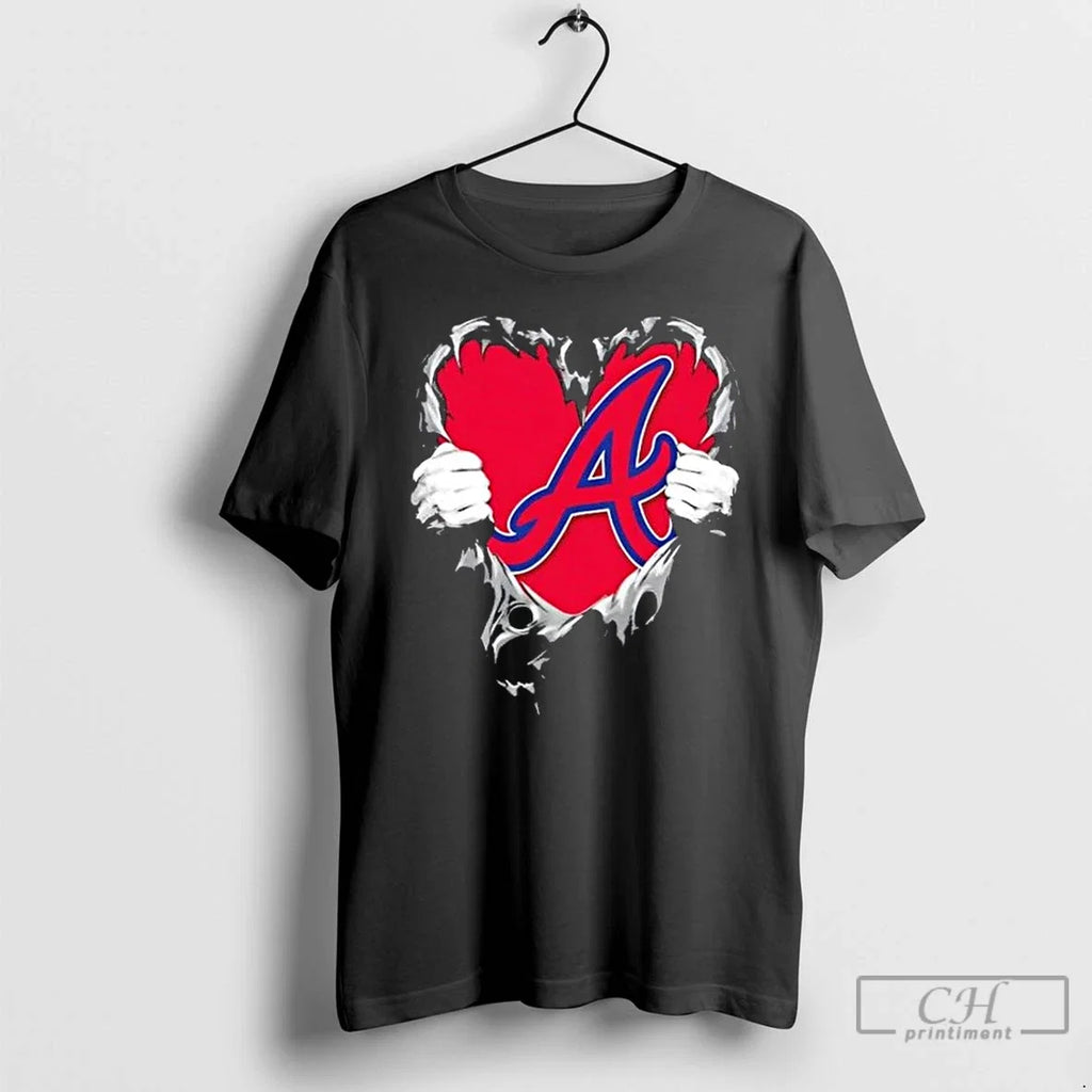 Classic Atlanta Braves Rip The Chest Forever In My - Adult & Kids T-Shirts, Sweatshirts & Hoodies apparel design preview 1