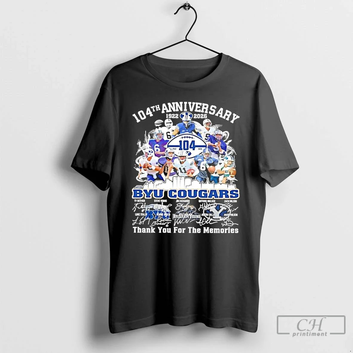 Classic Byu Cougars 104th Anniversary 1922 2026 - Adult & Kids T-Shirts, Sweatshirts & Hoodies apparel design preview 1