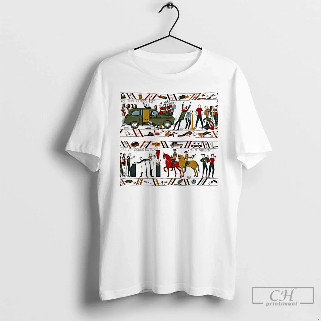 Classic Bayeux Kicking Out Time Art - Adult & Kids T-Shirts, Sweatshirts & Hoodies apparel design preview 1