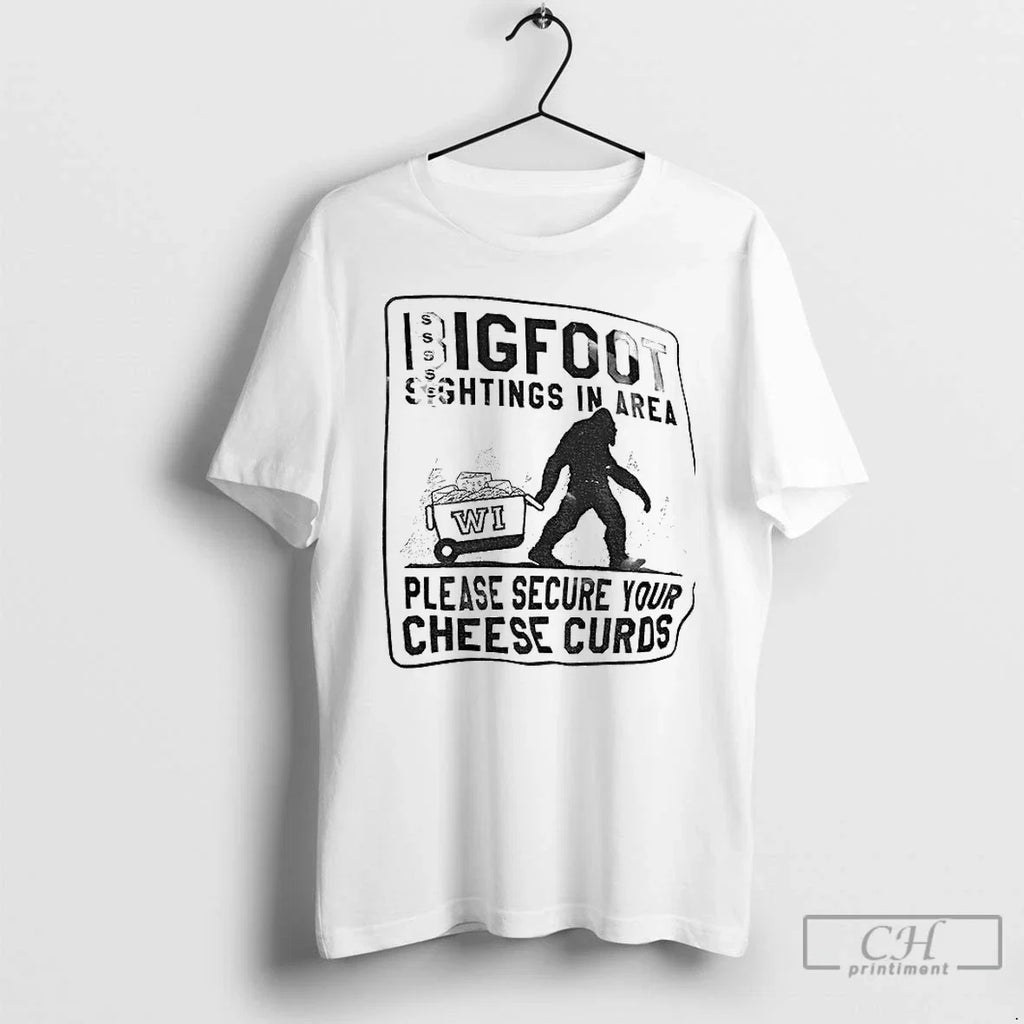 Classic Bigfoot Sightings In Area Please Secure Your - Adult & Kids T-Shirts, Sweatshirts & Hoodies apparel design preview 1