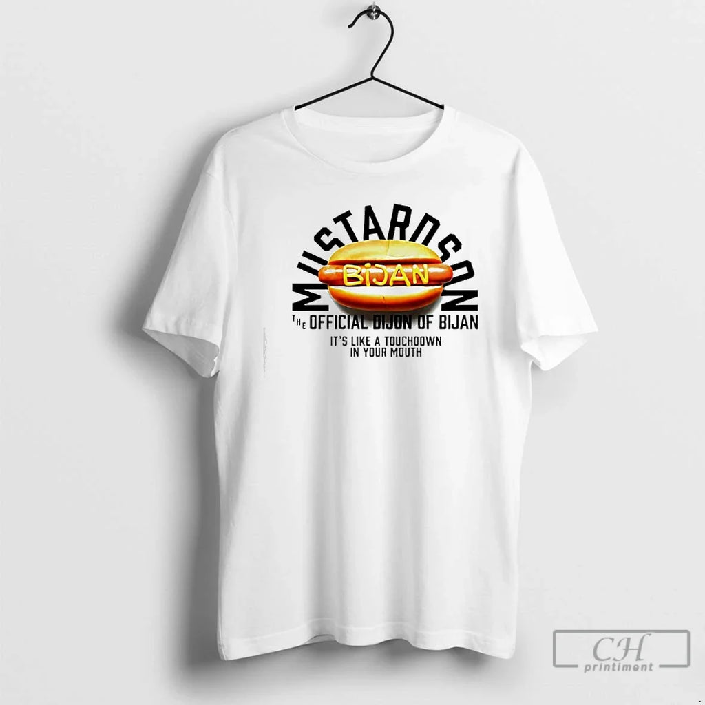 Classic Bijan Mustardson Hot Dog Dijon Mustard - Adult & Kids T-Shirts, Sweatshirts & Hoodies apparel design preview 1