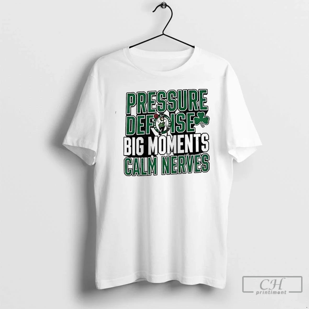 Classic Boston Celtics Pressure Defense Big Moments - Adult & Kids T-Shirts, Sweatshirts & Hoodies apparel design preview 1