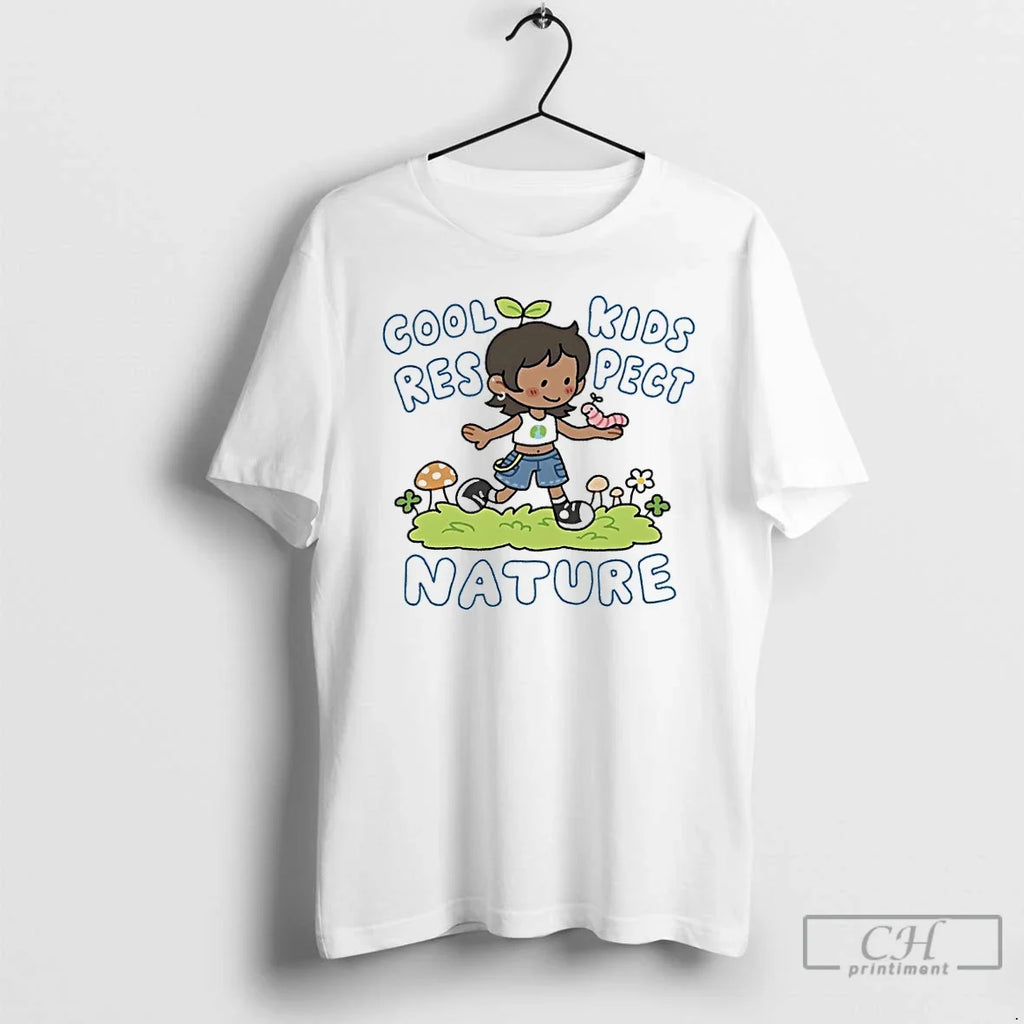 Classic Cool Kids Respect Nature Cartoon - Adult & Kids T-Shirts, Sweatshirts & Hoodies apparel design preview 1
