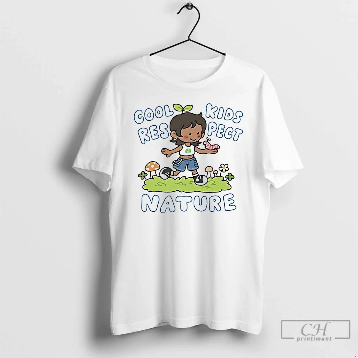 Classic Cool Kids Respect Nature Cartoon - Adult & Kids T-Shirts, Sweatshirts & Hoodies apparel design preview 1