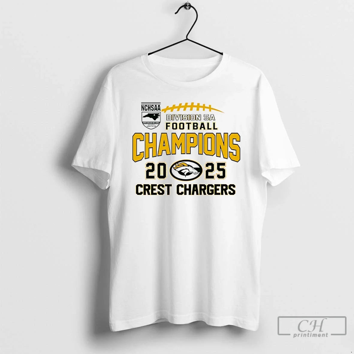 Classic Crest Chargers 2025 Nchsaa Division 5a - Adult & Kids T-Shirts, Sweatshirts & Hoodies apparel design preview 1