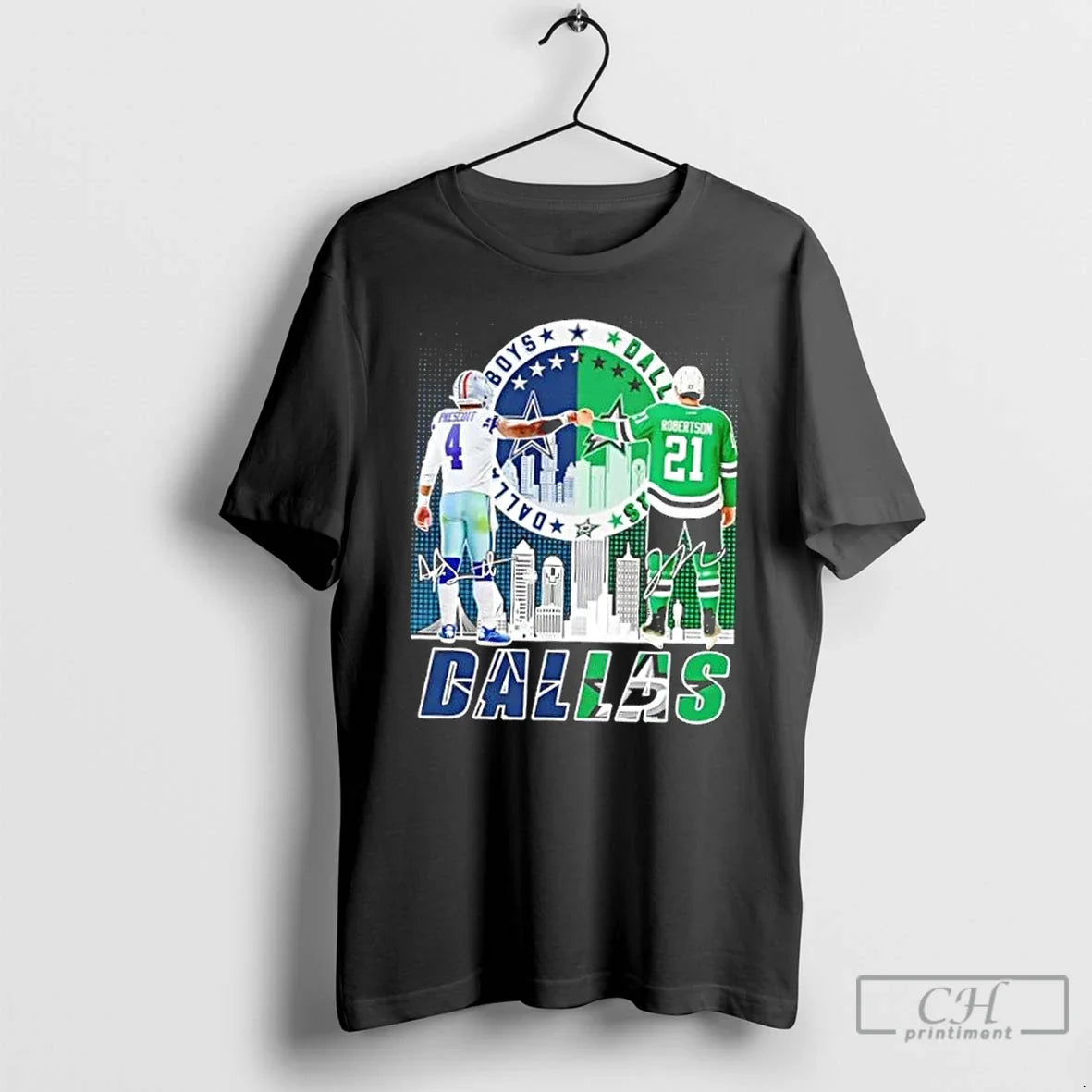 Classic Dallas City Sports Prescott Cowboys X - Adult & Kids T-Shirts, Sweatshirts & Hoodies apparel design preview 1