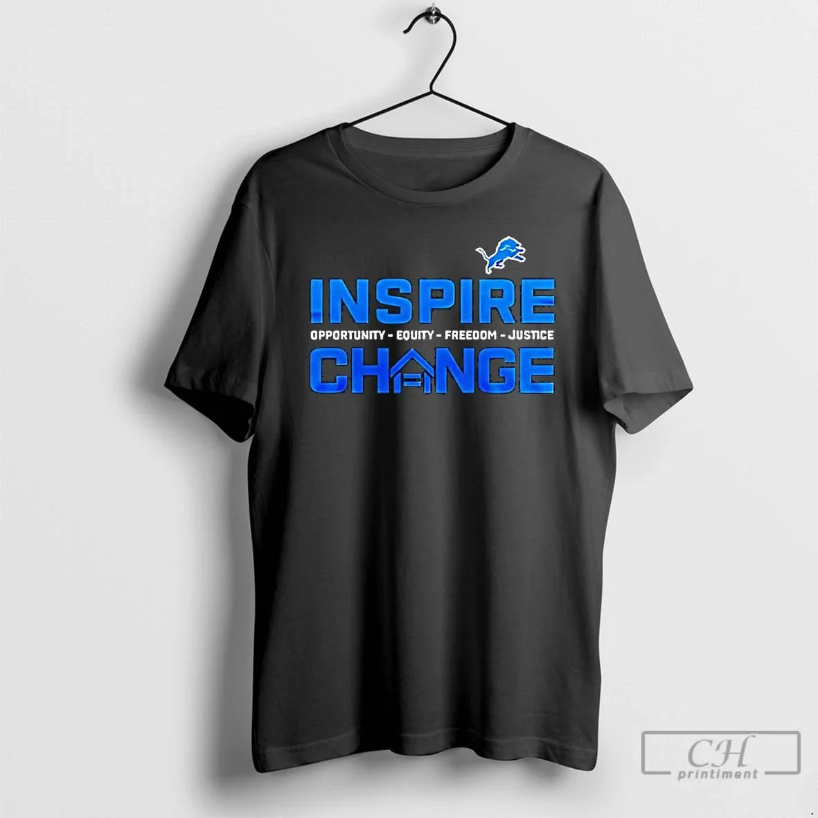 Classic Detroit Lions X Inspire Change Logo - Adult & Kids T-Shirts, Sweatshirts & Hoodies apparel design preview 1