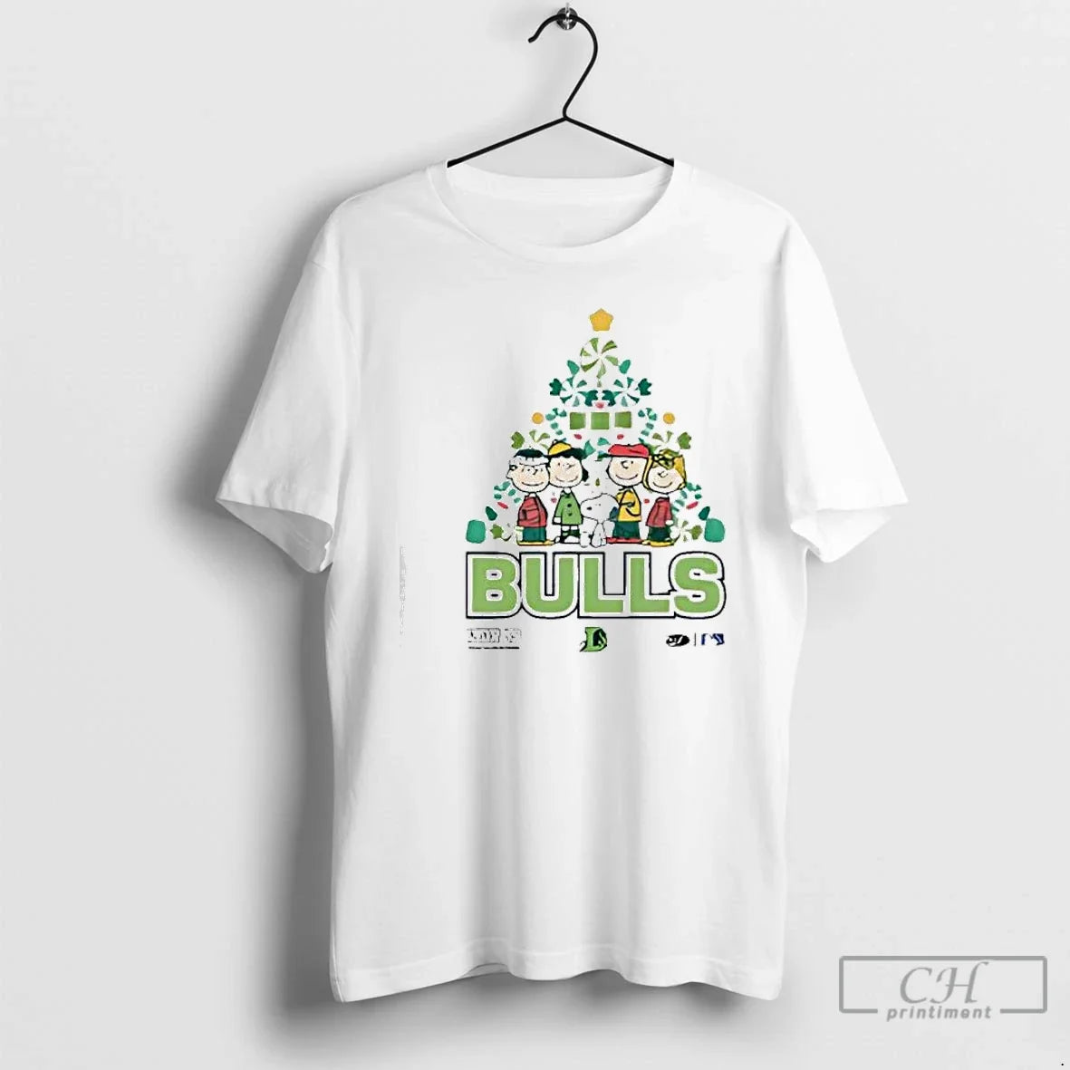 Classic Durham Bulls And Peanuts Characters Christmas - Adult & Kids T-Shirts, Sweatshirts & Hoodies apparel design preview 1