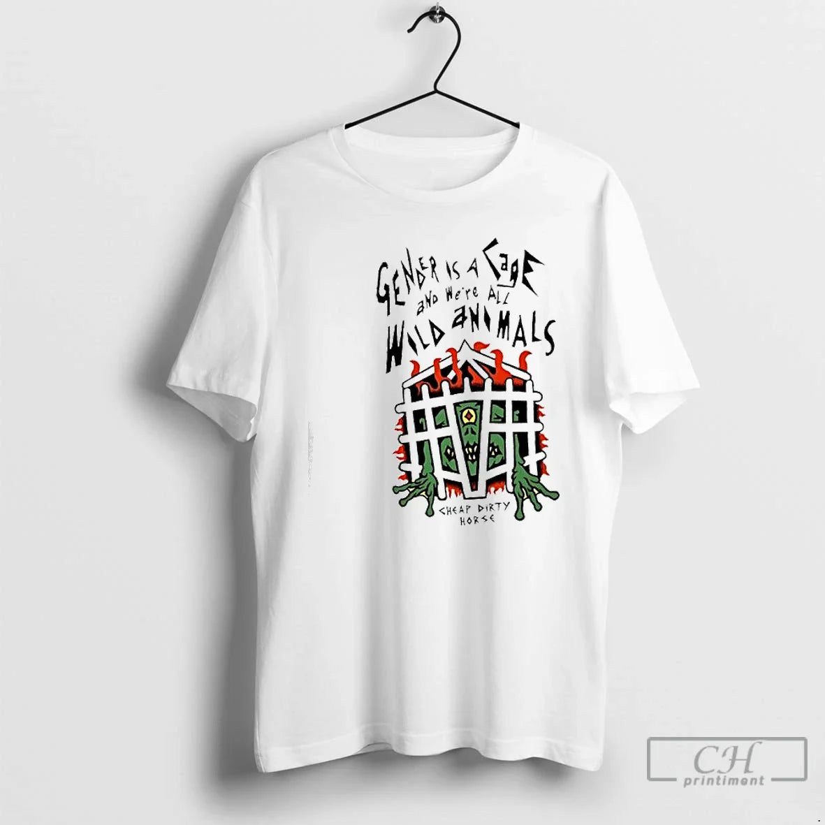 Classic Ender Is A Cage And Were All Wild Animals - Adult & Kids T-Shirts, Sweatshirts & Hoodies apparel design preview 1