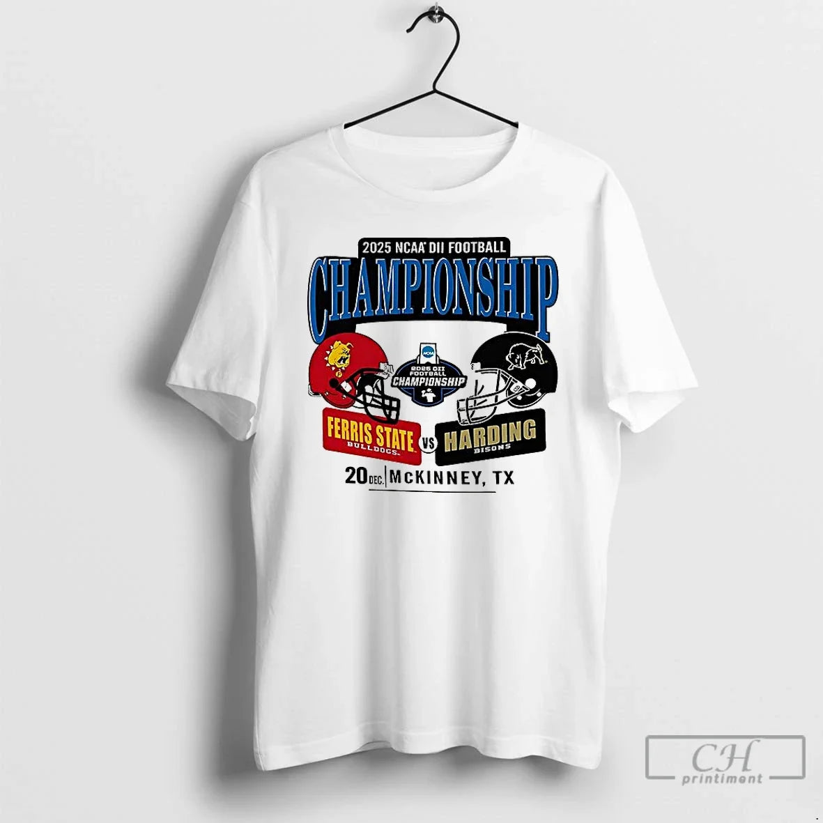 Classic Ferris State Bulldogs Vs Harding Bisons 2025 - Adult & Kids T-Shirts, Sweatshirts & Hoodies apparel design preview 1