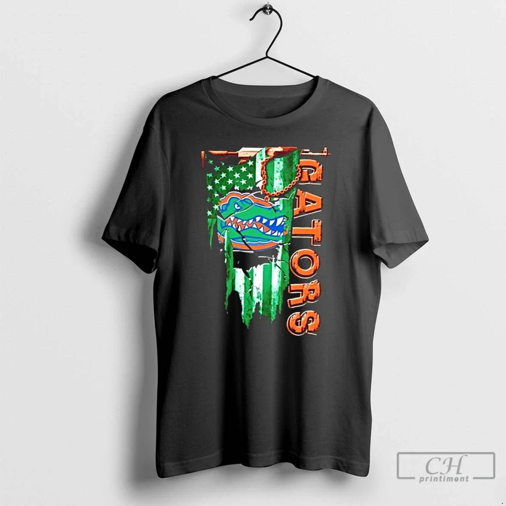 Classic Florida Gators Football Battle Shattered Usa - Adult & Kids T-Shirts, Sweatshirts & Hoodies apparel design preview 1