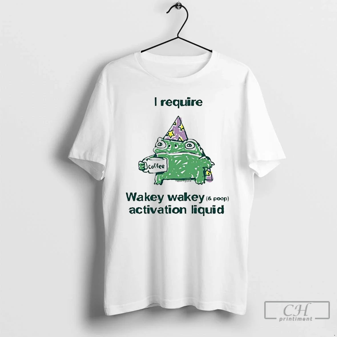 Classic Frog Coffee I Require Wakey Activation Liquid - Adult & Kids T-Shirts, Sweatshirts & Hoodies apparel design preview 1