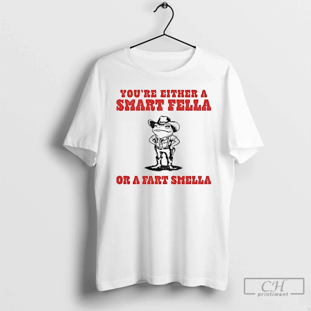 Classic Frog Cowboy Youre Either A Smart Fella Or - Adult & Kids T-Shirts, Sweatshirts & Hoodies apparel design preview 1