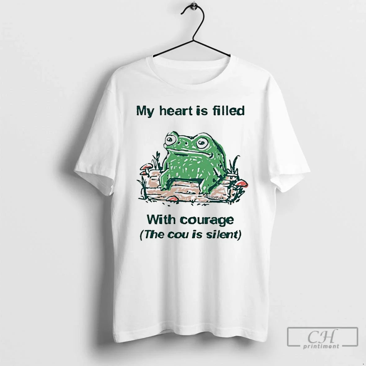 Classic Frog My Heart Is Filled With Courage The Cou - Adult & Kids T-Shirts, Sweatshirts & Hoodies apparel design preview 1