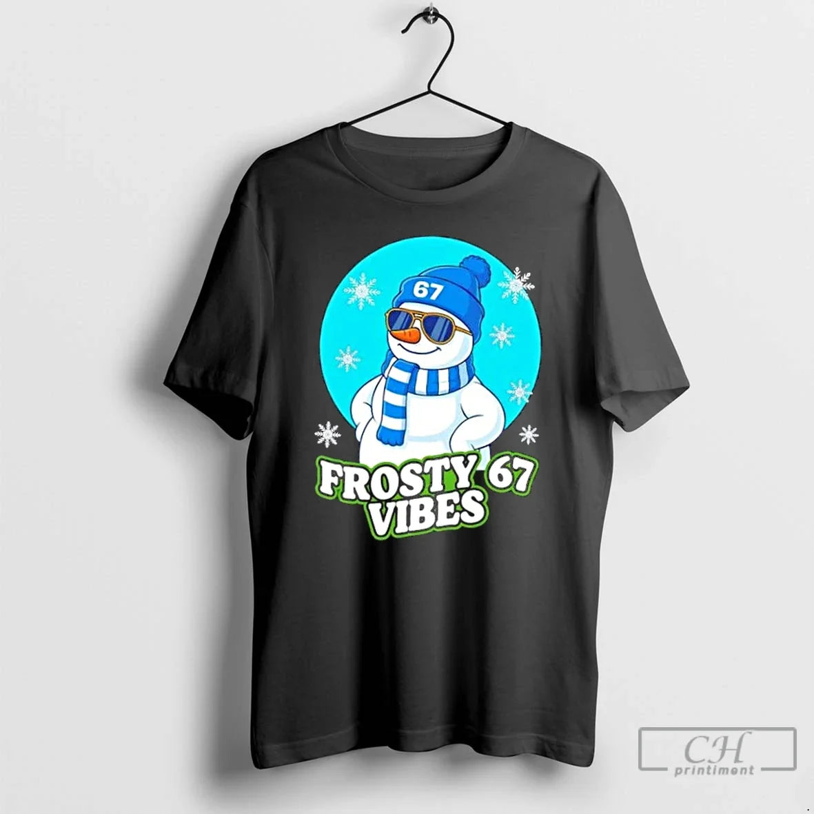 Classic Frosty Vibes 67 Snowman Six Seven Merry - Adult & Kids T-Shirts, Sweatshirts & Hoodies apparel design preview 1