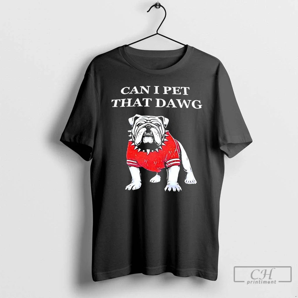 Classic Georgia Bulldogs Can I Pet That Dawg Mascot - Adult & Kids T-Shirts, Sweatshirts & Hoodies apparel design preview 1