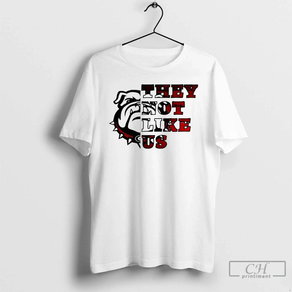 Classic Georgia Bulldogs They Not Like Us Big Head - Adult & Kids T-Shirts, Sweatshirts & Hoodies apparel design preview 1