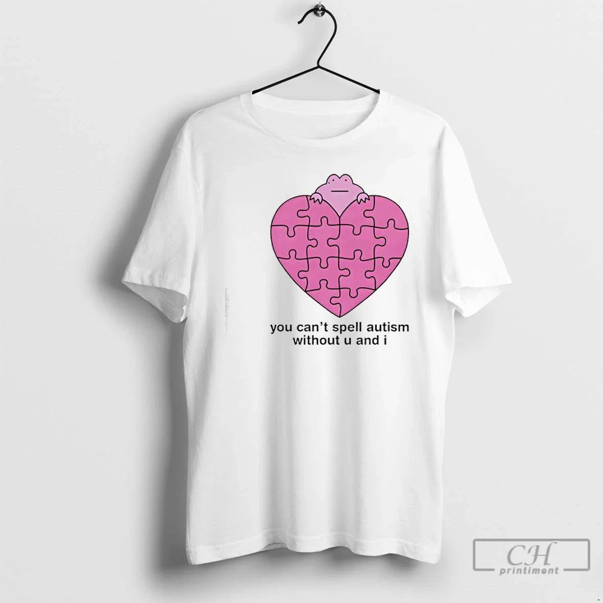 Classic Girl Boy Frog You Cant Spell Autism Without U - Adult & Kids T-Shirts, Sweatshirts & Hoodies apparel design preview 1