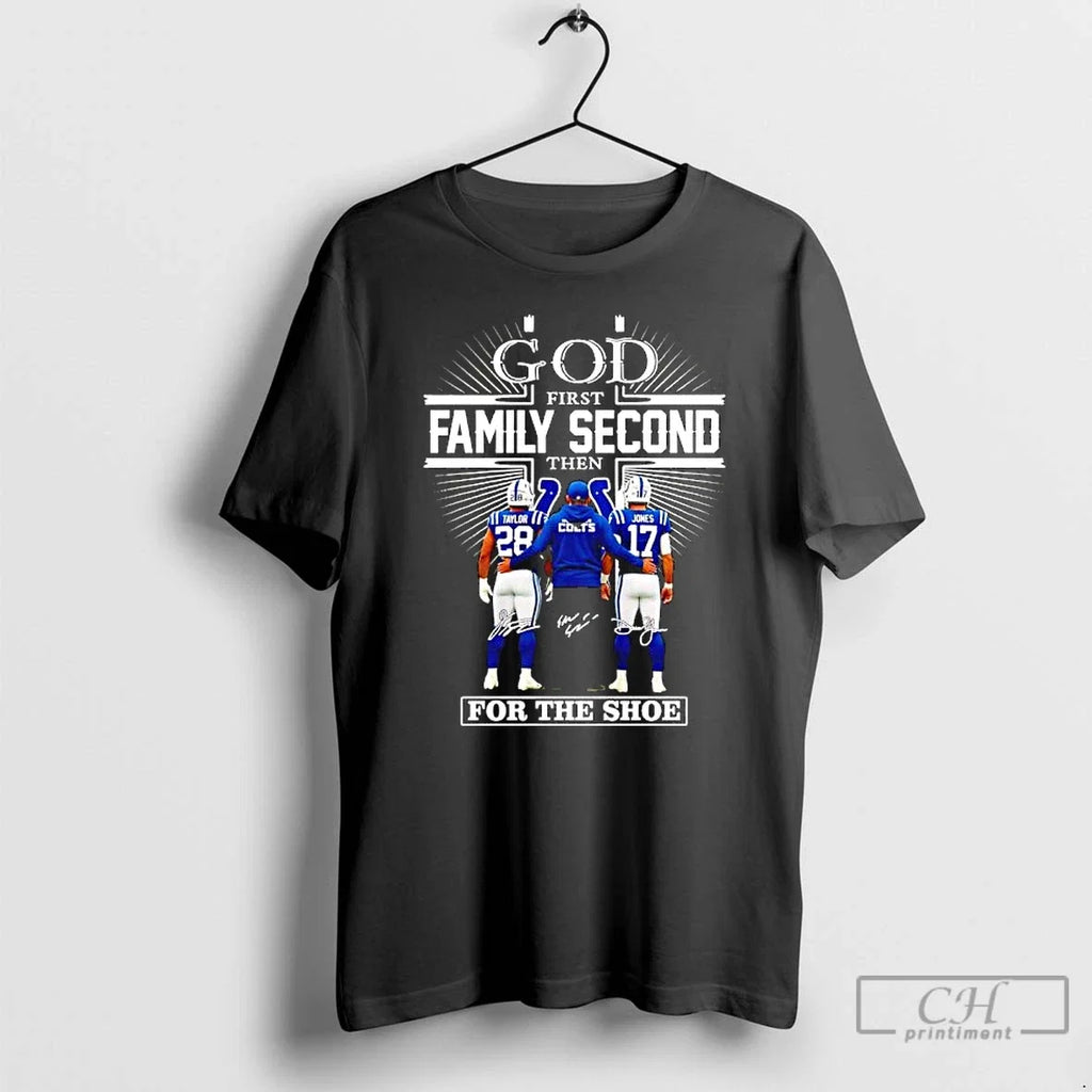 Classic God First Family Second Then Indianapolis - Adult & Kids T-Shirts, Sweatshirts & Hoodies apparel design preview 1