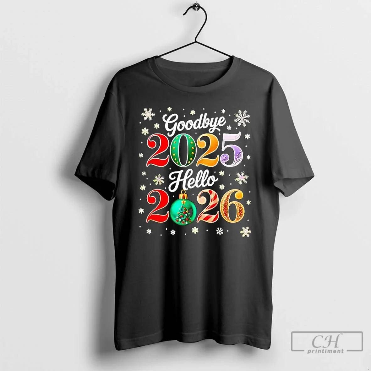 Classic Goodbye 2025 Hello 2026 Happy New Years Eve - Adult & Kids T-Shirts, Sweatshirts & Hoodies apparel design preview 1