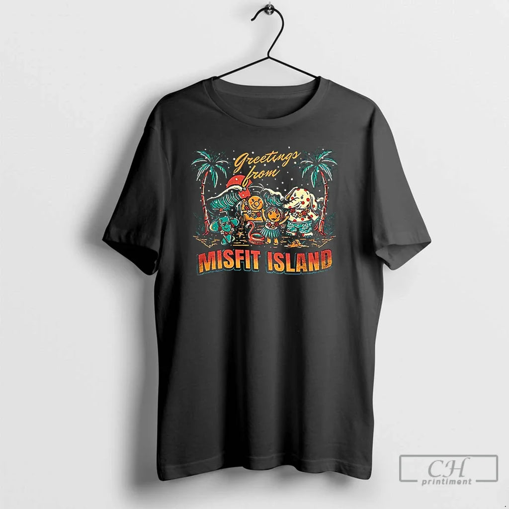 Classic Greetings From Misfit Island Time Beach - Adult & Kids T-Shirts, Sweatshirts & Hoodies apparel design preview 1