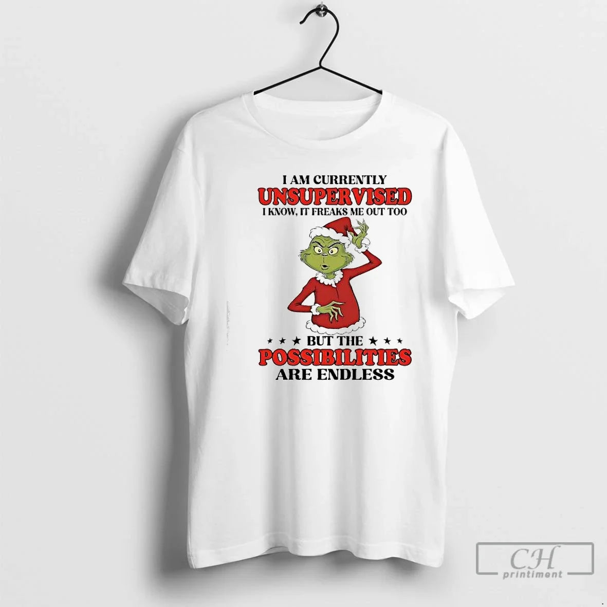 Classic Grinch I Am Currently Unsupervised Know It - Adult & Kids T-Shirts, Sweatshirts & Hoodies apparel design preview 1