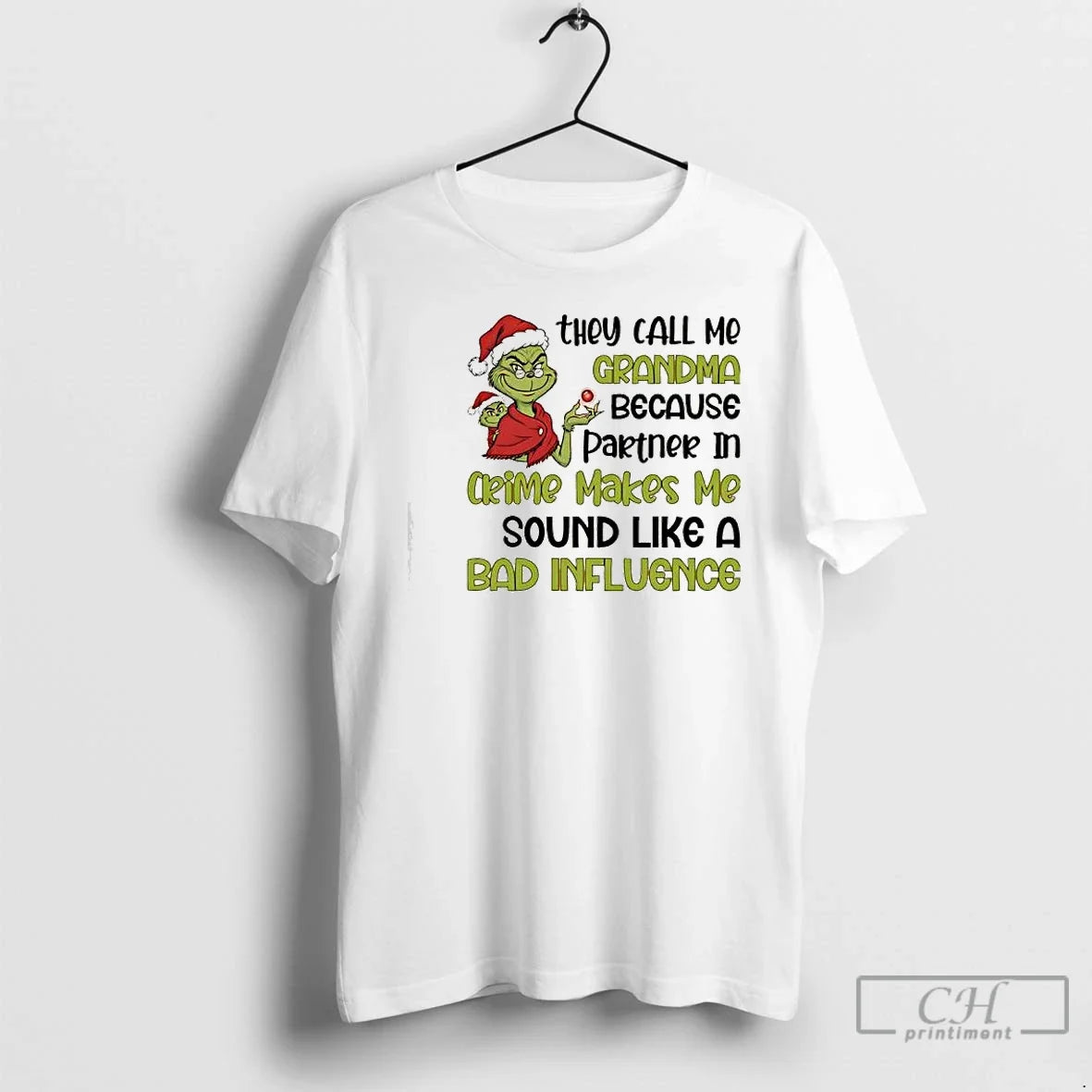 Classic Grinch Santa They Call Mo Grandma Because - Adult & Kids T-Shirts, Sweatshirts & Hoodies apparel design preview 1