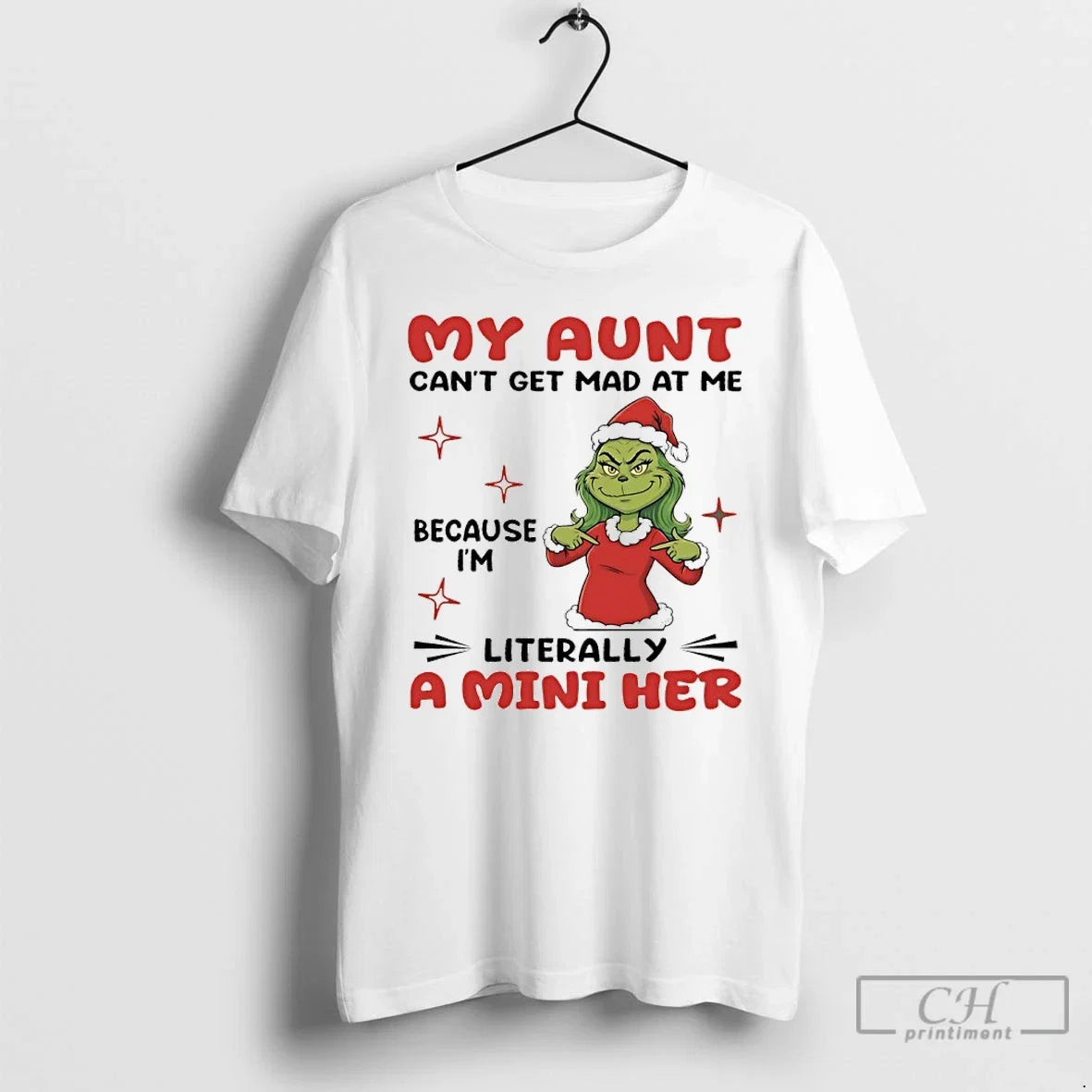 Classic Grinch My Aunt Cant Get Mad At Me Because Im - Adult & Kids T-Shirts, Sweatshirts & Hoodies apparel design preview 1