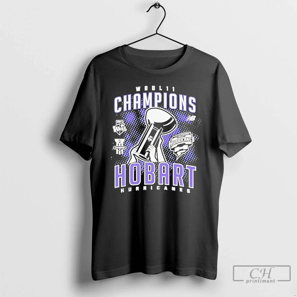 Classic Hobart Hurricanes Wbbl 2026 Champions - Adult & Kids T-Shirts, Sweatshirts & Hoodies apparel design preview 1